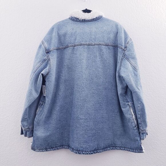 Old Navy Cozy Sherpa Lined Jean Denim Shacket XXL - Picture 5 of 12